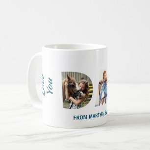 Trendig PAPPA Transparent Kärlek You Pappa 3-foton Kaffemugg
