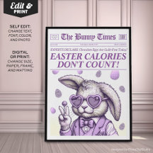 Trendig Påskhare Newspaper, Påsk Dekoration