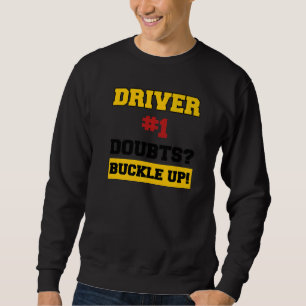 Trendig Påstående Racer  Tävla Car Driver Lång Ärmad Tröja