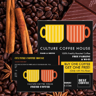 Trendig Pastel Mugg Icons Barista, Café, Coffeehou Visitkort