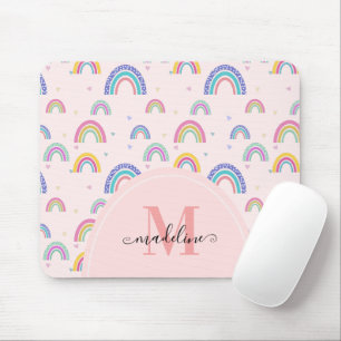 Trendig Pastel Rainbow Heart Elegant Monogram Musmatta