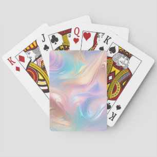 Trendig pastel Rosa Blue gult abstrakt vinkar Casinokort