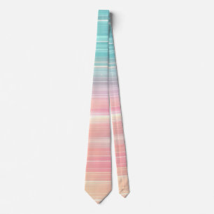 Trendig Pastellrandig Gradientfärg Mönster Slips