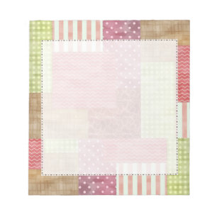 Trendig Patchwork Quilt Anteckningsblock
