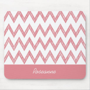 Trendig Pencil Rosa Chevron Zigzags with Namn Musmatta