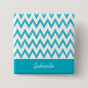 Trendig Pencil Turcos Chevron Zigzags with Namn Knapp