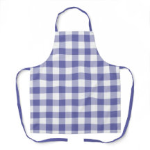 Trendig Periwinkle Blue White Gingham Check Mönste