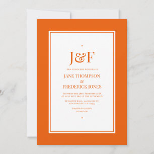 Trendig Persimmon-Hochzeit Inbjudningar