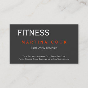 Trendig Personal Trainer Modern Affärskort Visitkort