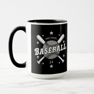 Trendig Personlig Baseball Namn och nummer Mugg