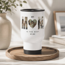 Trendig Personlig Foto MAMMA Hjärta Kaffe/Te-resek