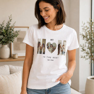 Trendig Personlig Fotografi MOM Hjärta T-Shirt