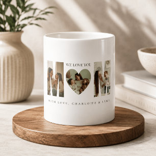 Trendig Personlig Fotokopp VI ÄLSKAR DIG Mamma kop Kaffemugg