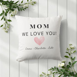 Trendig Personlig Mamma Vi Älskar Dig Present Kast Kudde