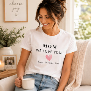 Trendig Personlig Mammas Vi Älskar Dig T-Shirt