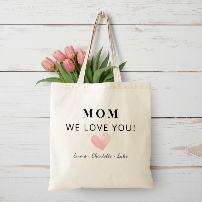 Trendig Personlig Mammas Vi Älskar Dig Tote Tygkasse (Skapare uppladdad)