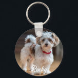 Trendig Personlig Pet Photo och Text Hund älskare Nyckelring<br><div class="desc">Den här nyckelkedjan för personlig är ett unikt sätt att fira din hund-vän. Med en högkvalitativ fotoutskrift och ditt husdjurs namn är det ett snyggt tillbehör som gör att världen vet hur mycket du tar hand om din fyralegerade vän. Oavsett om du klipper till ditt eget nycklar eller ger dig...</div>