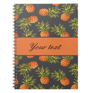 Trendig Personlig Tallrik Ananas Anteckningsbok Med Spiral