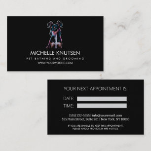 Trendig Pet Bathing och Grooming Appointing Card Visitkort