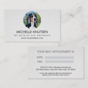 Trendig Pet Bathing och Grooming Appointing Card Visitkort