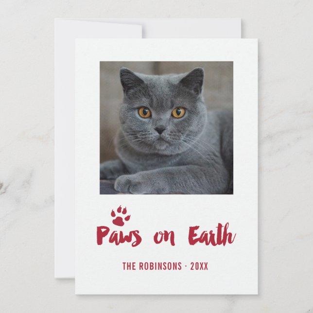 Trendig Pet-julfoto Julkort (Framsida)