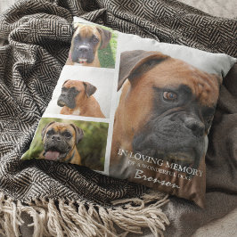 Trendig Pet Photo Collage in Loving Memory Kudde