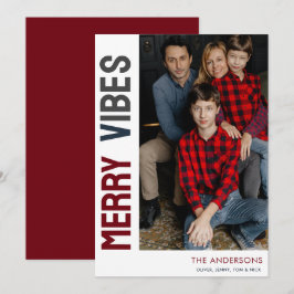 Trendig Photo Merry Vibes Julkort