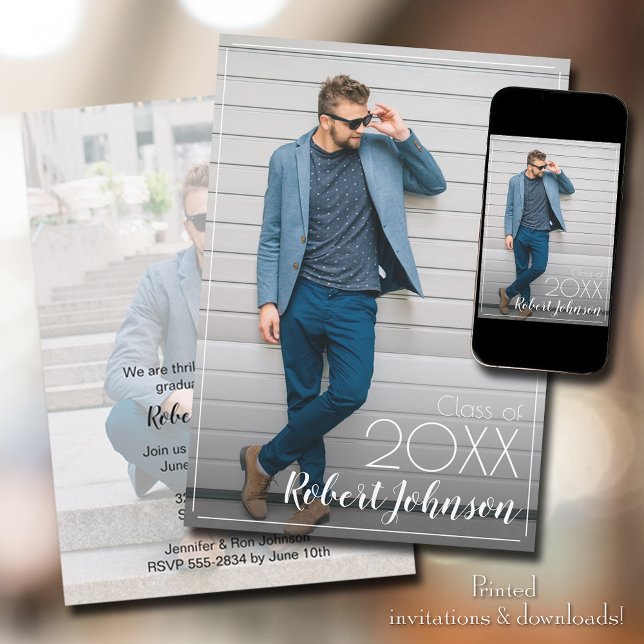 Trendig Photo Studenten Inbjudningar (Skapare uppladdad)
