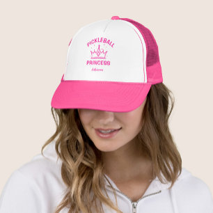 Trendig Pickleball-Prinsessa Hot Pink med Krona Keps