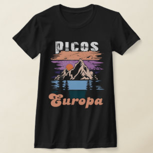 Trendig Picos de Europa nationalpark Retro T Shirt