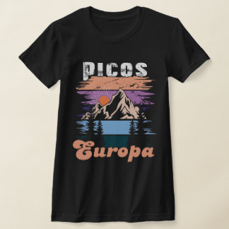 Trendig Picos de Europa nationalpark Retro T Shirt