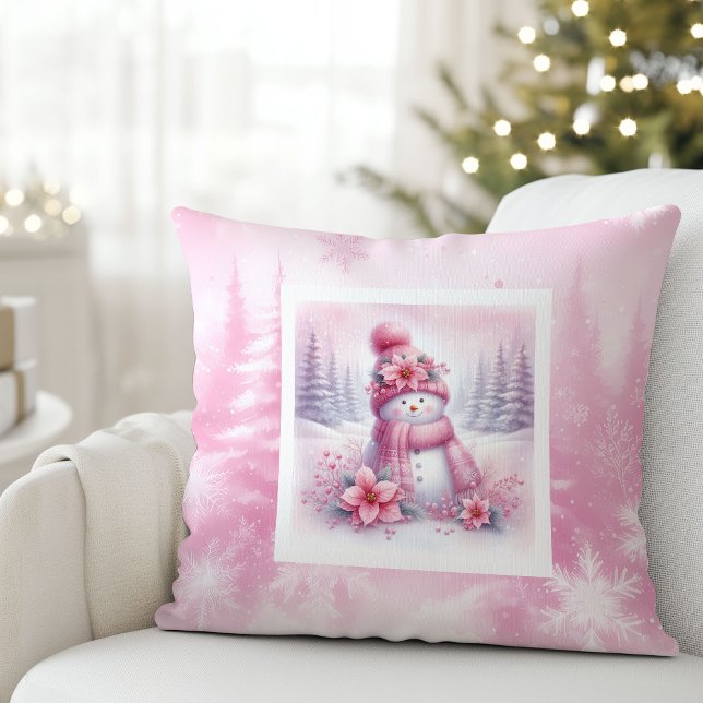 Trendig Pinkmas Mysig Vinter Skog Barn Present Kud Kudde (Trendy Pinkmas Cozy Winter Forest Kids Gift Pillow

)