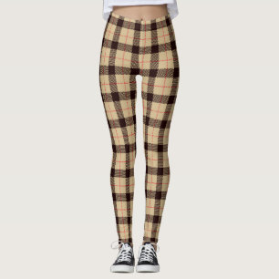 Trendig pläddamasker leggings