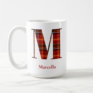 Trendig Play Brev M Monogram Namn jul Kaffemugg