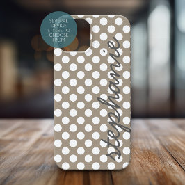 Trendig Polka Dot Mönster med personlig namn
