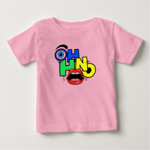 Trendig Pop Art Fräck Lippar Barn T-Shirt