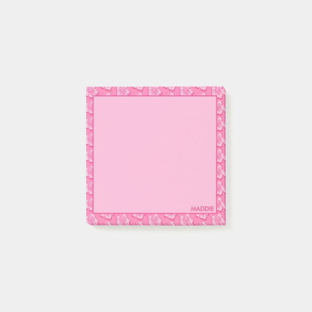 Trendig Preppy Tropisk Blommig  Post-it Block (Framsida)