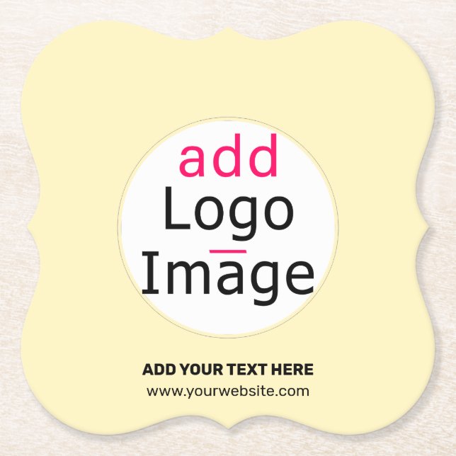 Trendig professionell anpassad logotyp ljus vanill underlägg papper (Framsida)