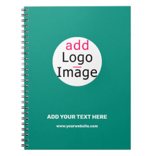 Trendig professionell anpassad varumärkes smaragdg anteckningsbok