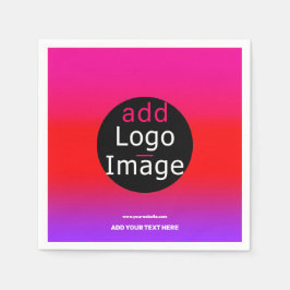Trendig Professionell Anpassade Magenta Party Pappersservett