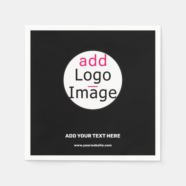 Trendig Professionell Business Anpassningsbar Logo Pappersservett (Framsidan)