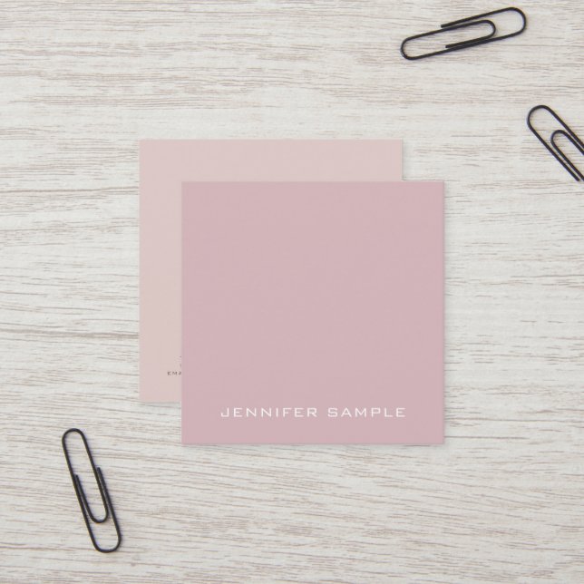 Trendig Professionell Modern Premium Silke-lyx Fyrkantigt Visitkort (Fram/Back In Situ)