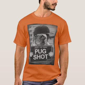 Trendig Pug Shot County Hund Pound Porträtt T Shirt