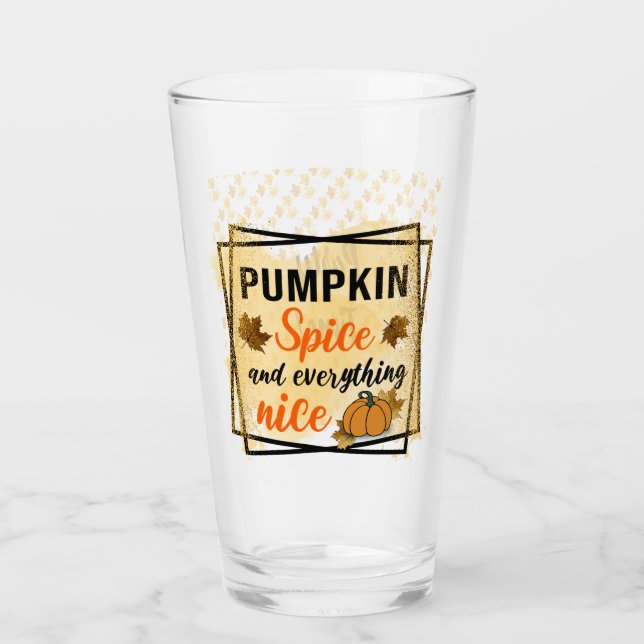 Trendig Pumpkin Spice Elegant Glaskopp (Framsida)