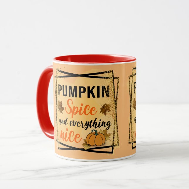 Trendig Pumpkin Spice Elegant Mugg (Framsida vänster)