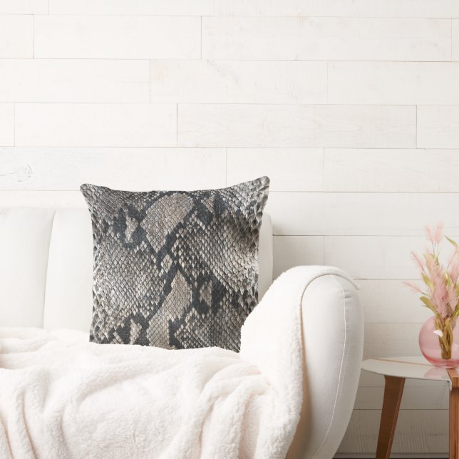 Trendig Python Snake Skin - Rik Elegant Mode Kudde (Soffa)