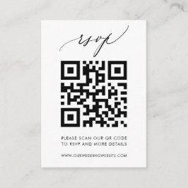 Trendig QR-Elegantens Calligraphy-Bröllop OSA Tilläggskort