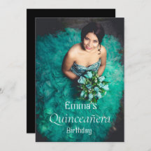 Trendig Quinceañera-Födelsedagsfestens fotoinbjuda