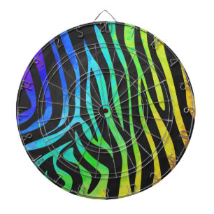 Trendig Rainbow and Black Zebra Animal Print on el Piltavla