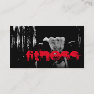 Trendig Red Black Fitness Sport Affärskort Visitkort